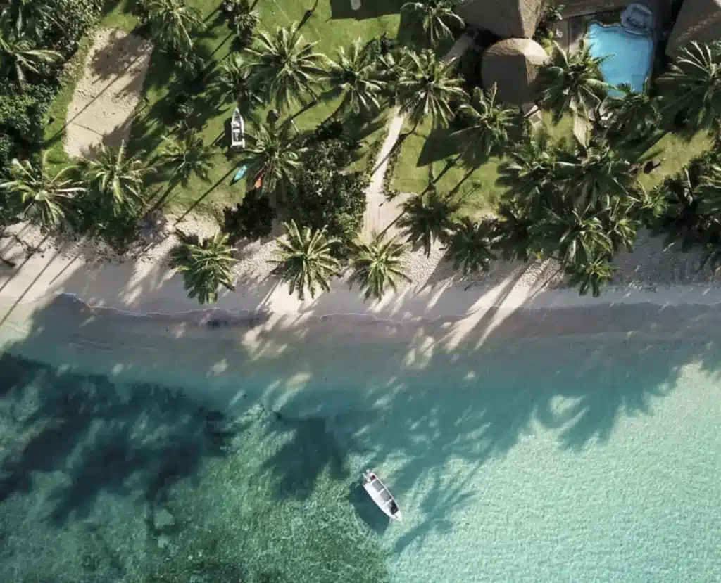 Beachfront hotel in Fiji.